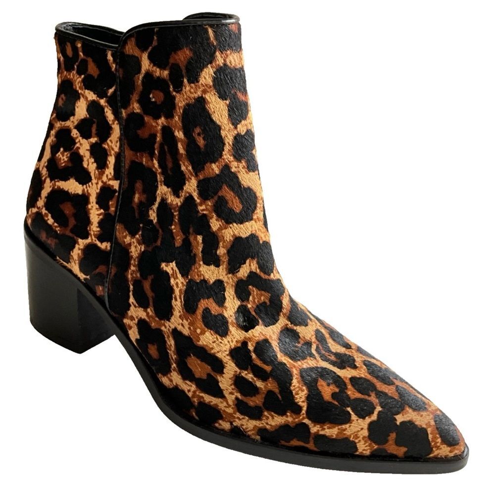 Pedro Anton Leopard Print Ankle Bootie 37